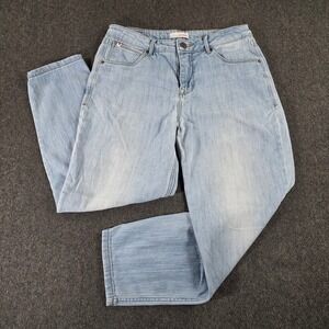 Sachi by Bobson Jeans Womens 26 Light Blue Japanese Denim Tapered Leg Stretch